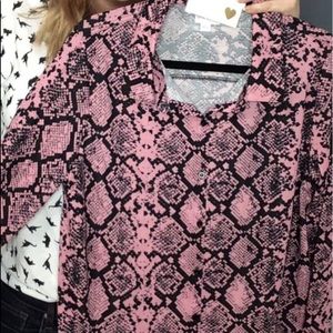 New LuLaRoe Pink/Black Valentina Large